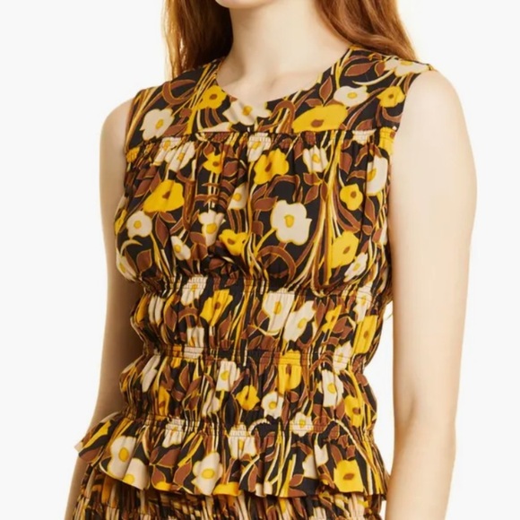 Rebecca Taylor Daphne Fleur Mesh Sleeveless Top sz XS - Picture 5 of 11